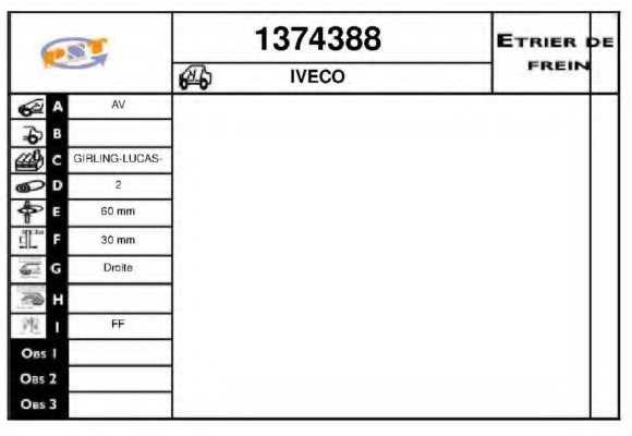 SNRA 1374388 Brake Caliper